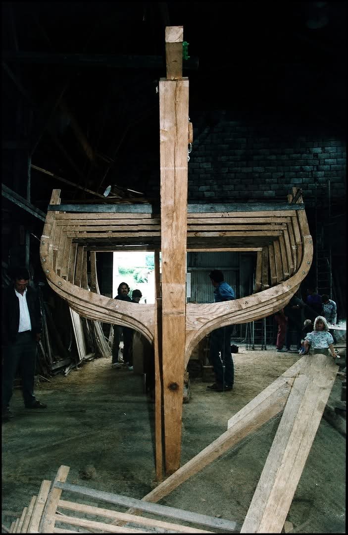 Charpente de Barr Awel en construction